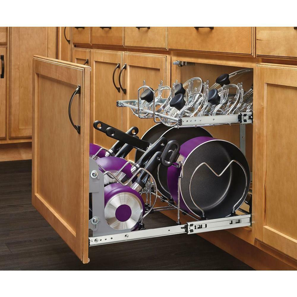 Best ideas about Pots And Pan Cabinet Organizer
. Save or Pin Pot Rack Pan Organizer Pull Out 2 Tier Metal Under Cabinet Now.