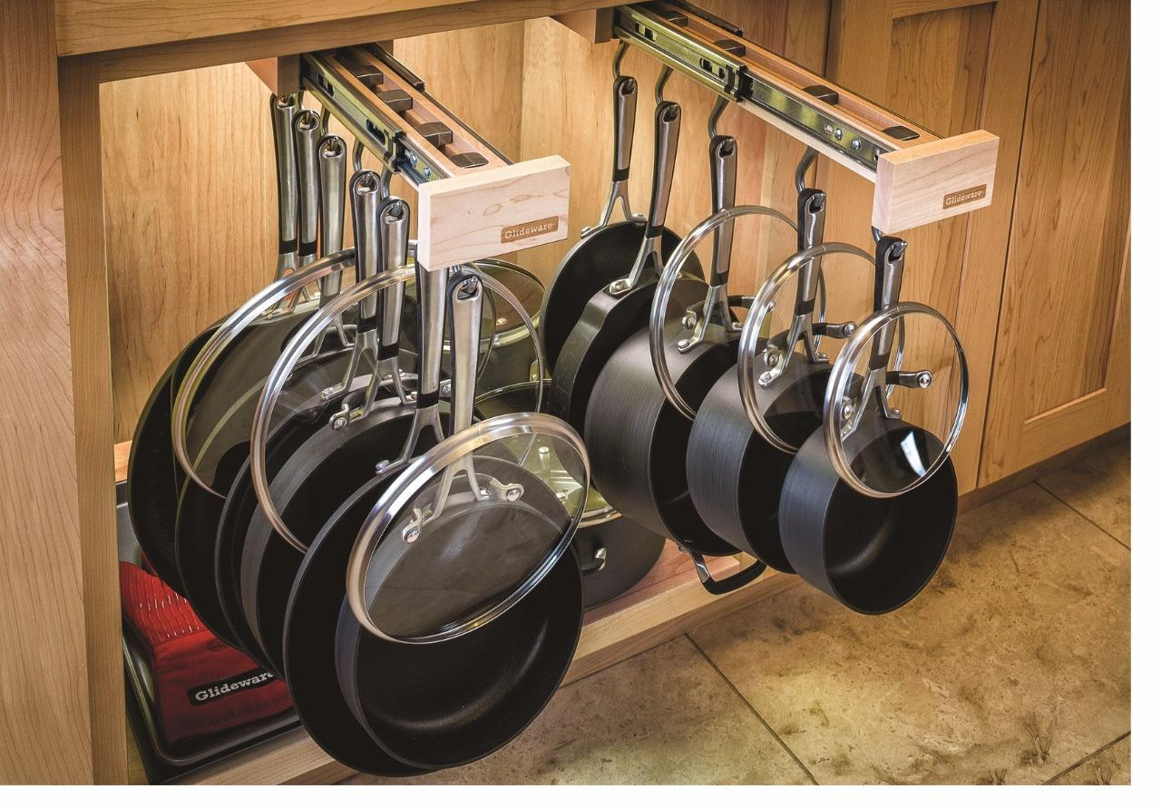 Best ideas about Pots And Pan Cabinet Organizer
. Save or Pin Dual ing Glideware 14 Hook Pull out Cabinet Organizer for Now.