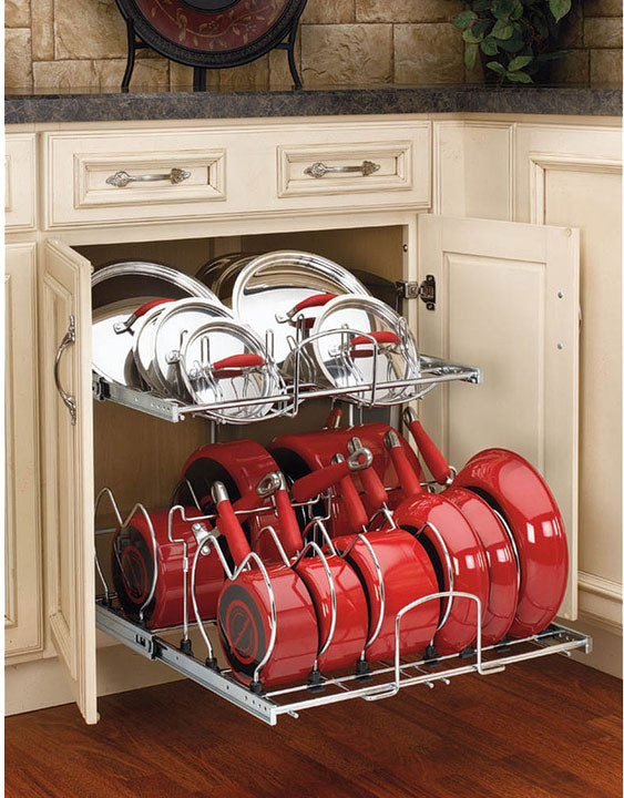 Best ideas about Pots And Pan Cabinet Organizer
. Save or Pin Kitchen Cabinet Pots and Pans Organization Now.