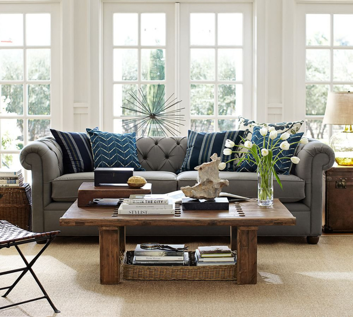 Best ideas about Pottery Barn Living Room
. Save or Pin Chesterfield Upholstered Sofa Now.