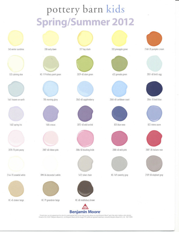 Best ideas about Pottery Barn Paint Colors
. Save or Pin Pottery Barn Kids 2012 Spring Summer paint colors Now.