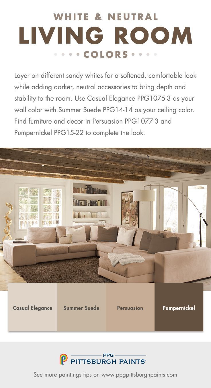Best ideas about Ppg Paint Colors
. Save or Pin White & Neutral Paint Colors for Living Rooms by PPG Now.