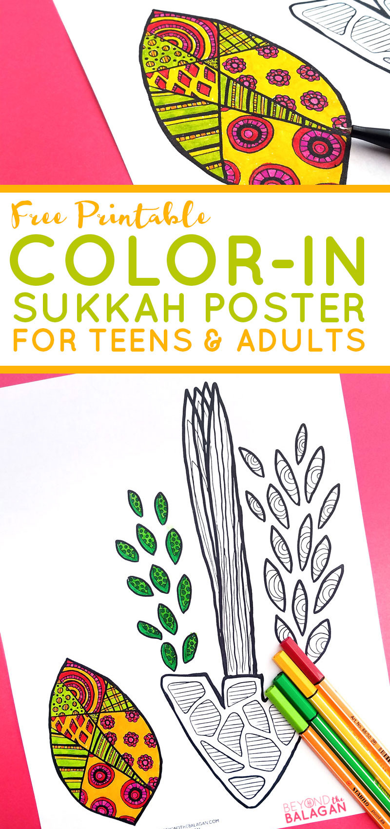 Best ideas about Printable Crafts For Adults
. Save or Pin Sukkah Poster Coloring Page free printable Beyond the Now.