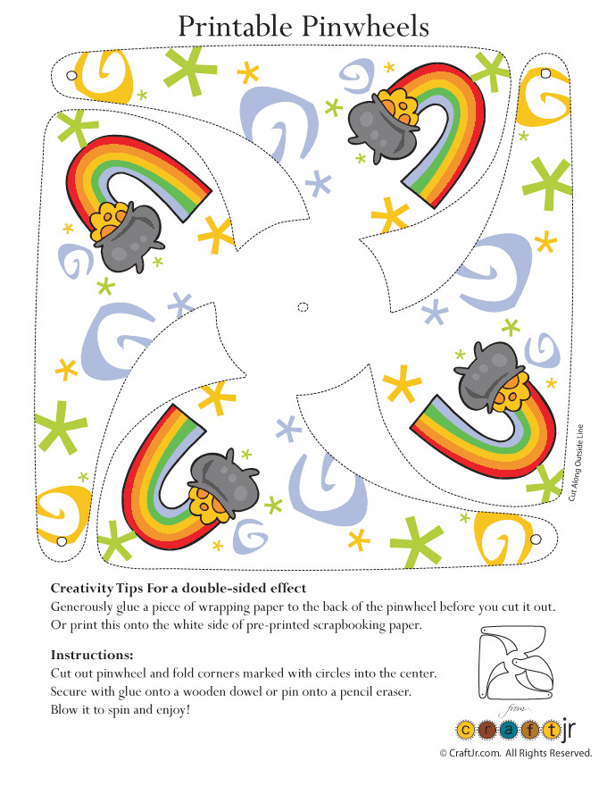 Best ideas about Printables Crafts For Kids
. Save or Pin Pot of Gold Pinwheel Craft Now.