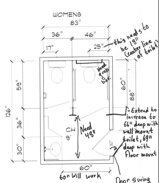 Best ideas about Public Bathroom Dimensions
. Save or Pin ADA How to Convert a standard Public Bathroom into an ADA Now.