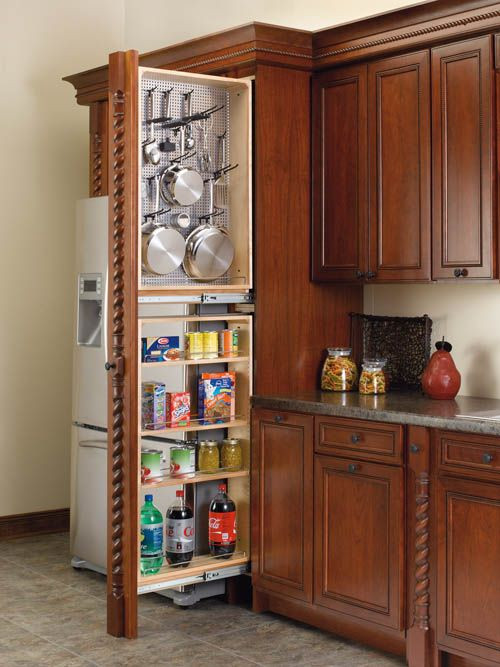 Best ideas about Pull Out Pantry Cabinet
. Save or Pin I need this for all our kitchen gad s we have a ton Now.