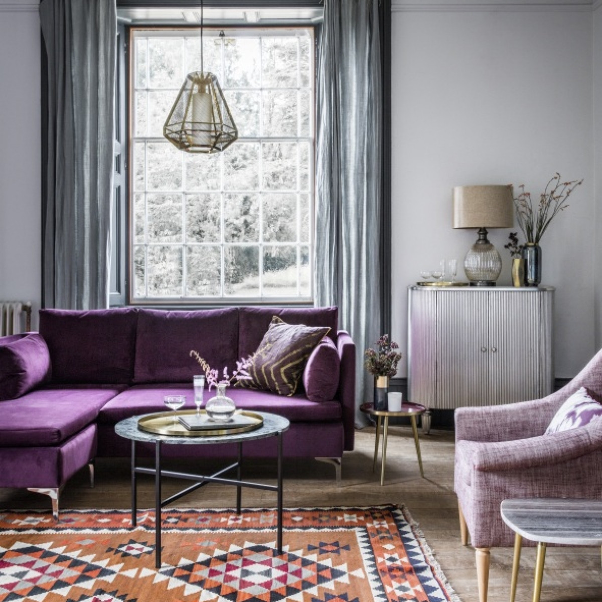 Best ideas about Purple Living Room
. Save or Pin Room Reveal Purple and grey living room – Sophie Robinson Now.