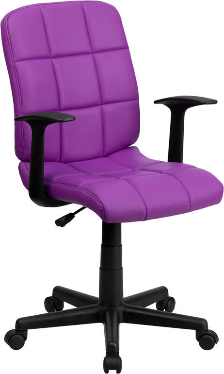 Best ideas about Purple Office Chair
. Save or Pin Mid Back Purple Quilted Vinyl Task Chair with Nylon Arms Now.