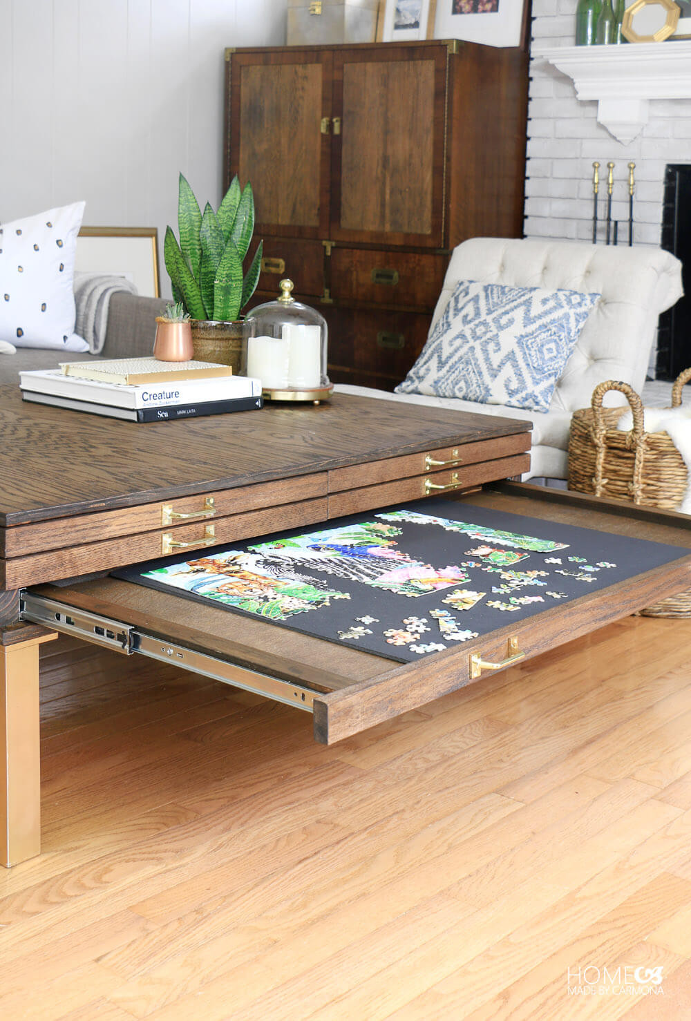 Best ideas about Puzzle Table DIY
. Save or Pin DIY Coffee Table With Pullouts Home Made By Carmona Now.