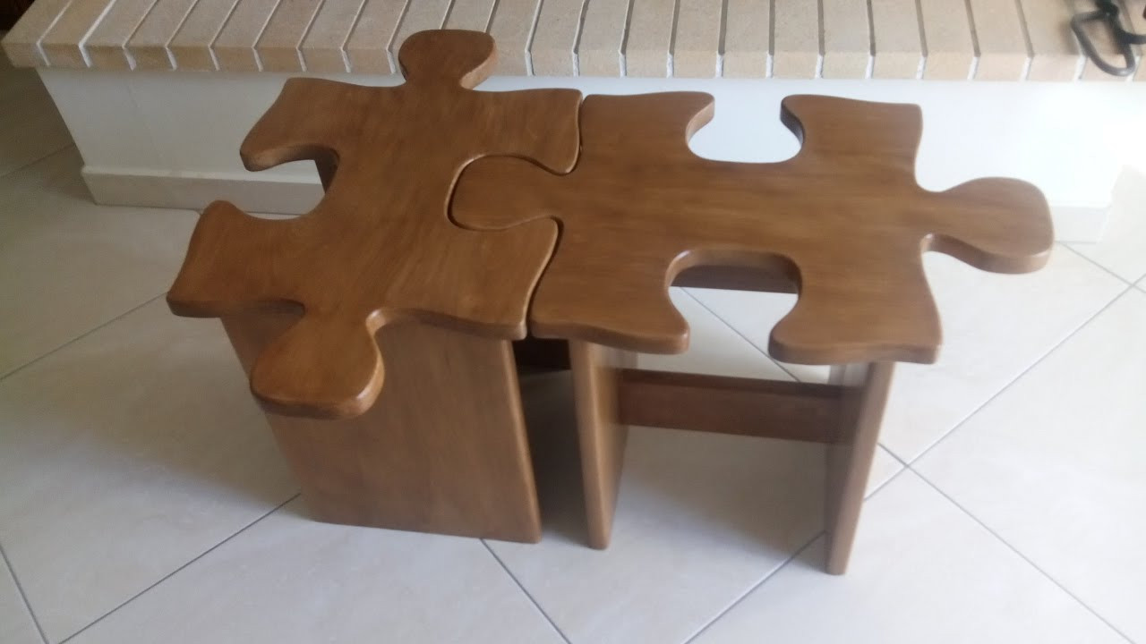 Best ideas about Puzzle Table DIY
. Save or Pin DIY puzzle coffee table or stool how to Simply Make it Now.