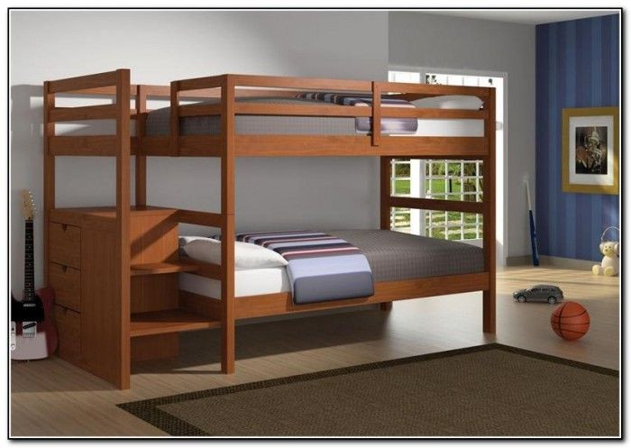 Best ideas about Queen Loft Bed With Stairs
. Save or Pin Twin Over Queen Bunk Bed With Stairs WoodWorking Now.
