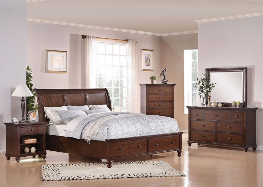 Best ideas about Queen Size Bedroom Sets
. Save or Pin Bedroom Furniture King or Queen Size 4Pcs Bed Set in Brown Now.