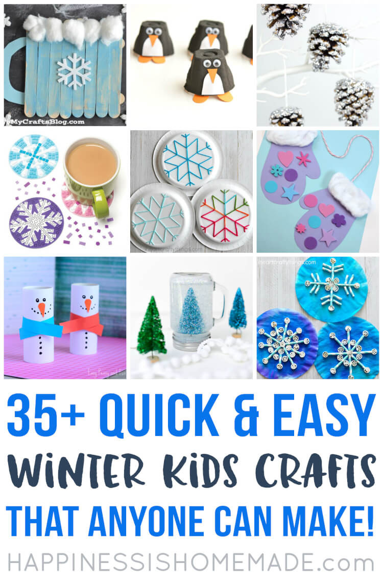 Best ideas about Quick Easy Crafts For Kids
. Save or Pin Easy Winter Kids Crafts That Anyone Can Make Happiness Now.