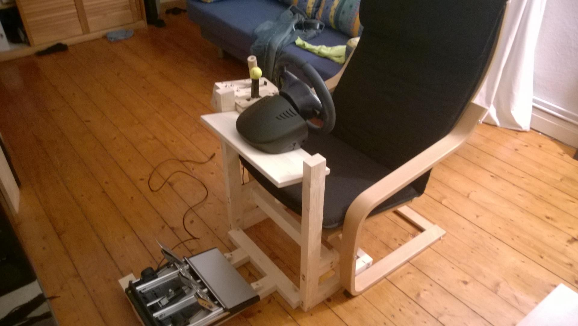 Best ideas about Racing Wheel Stand DIY
. Save or Pin DIY Wheel Stand with Poäng chair Sim Racing Rigs Now.