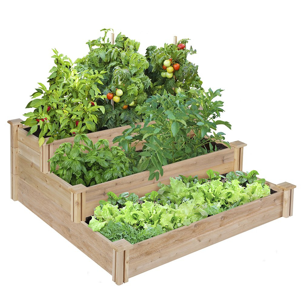 Best ideas about Raised Garden Planter
. Save or Pin Tiered Raised Garden Bed Cedar Wood Planter Flower Box Now.