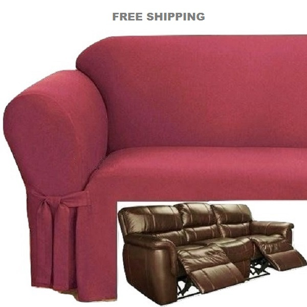 Best ideas about Recliner Sofa Covers
. Save or Pin Dual Reclining SOFA Slipcover Ribbed Texture Spice Red Now.