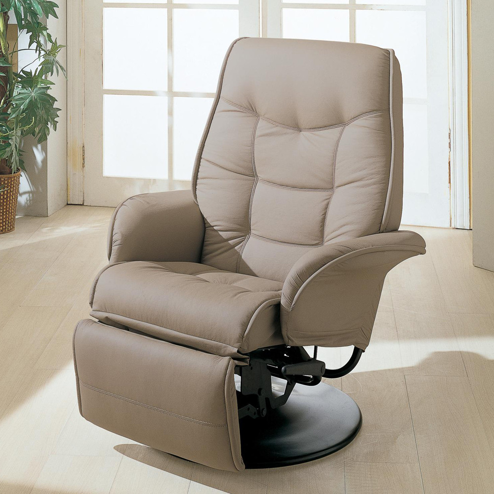 Best ideas about Reclining Accent Chair
. Save or Pin Leatherette Flair Tapered Arms Swivel Chair Recliner Bone Now.