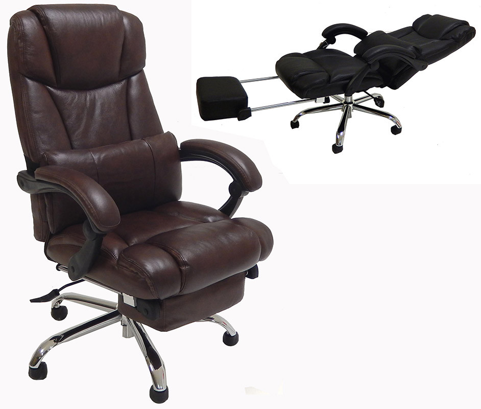 Best ideas about Reclining Computer Chair
. Save or Pin Leather Reclining fice Chair w Footrest Now.