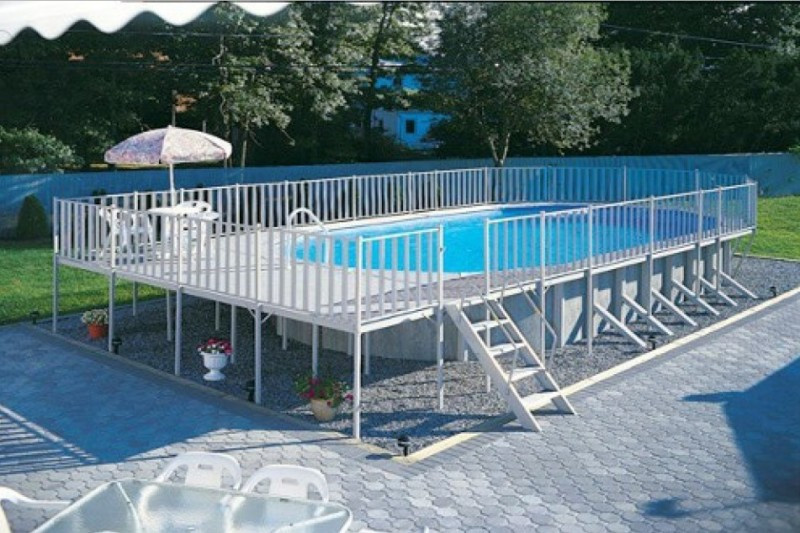 Best ideas about Rectangular Above Ground Pool
. Save or Pin 40 Uniquely Awesome Ground Pools with Decks Now.