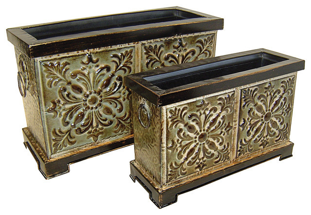 Best ideas about Rectangular Planter Box Indoor
. Save or Pin Cheungs Home Decorative Set of 2 Rectangular Metal Now.