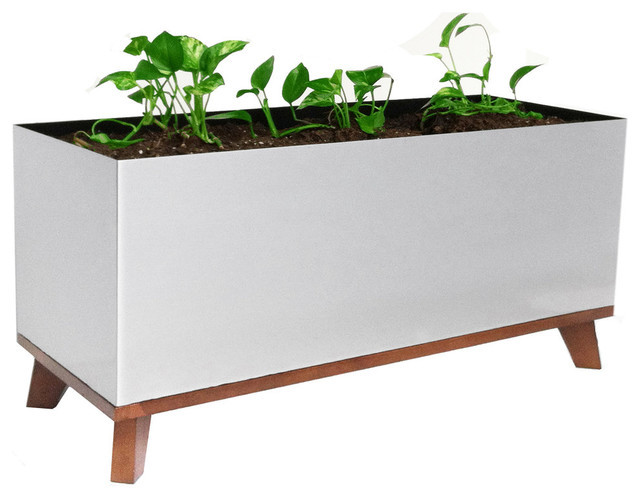 Best ideas about Rectangular Planter Box Indoor
. Save or Pin Madeira Rectangle Planter Contemporary Indoor Pots And Now.