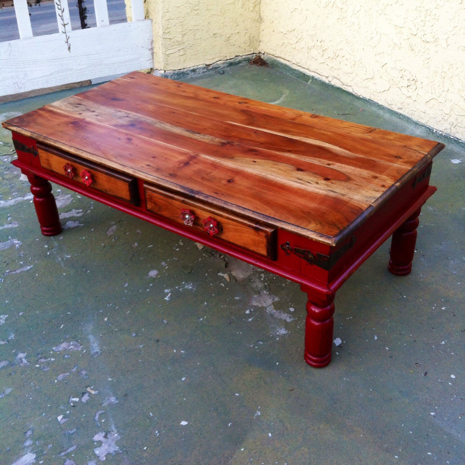 Best ideas about Red Coffee Table
. Save or Pin SOLD Farmhouse Red Coffee Table shabby chic coffee table Now.