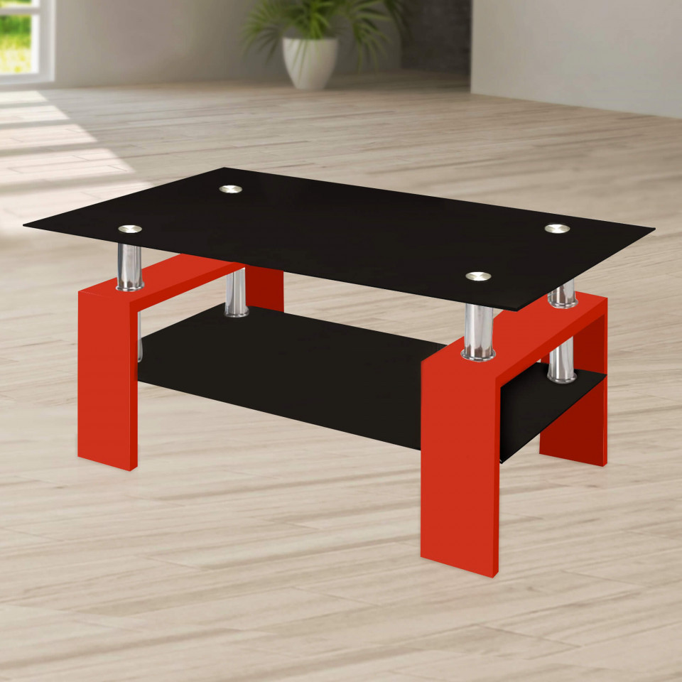 Best ideas about Red Coffee Table
. Save or Pin Modern Glass Red Coffee Table with Shelf Contemporary Living Now.