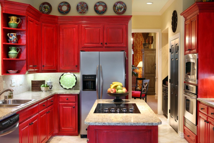 Best ideas about Red Kitchen Cabinets
. Save or Pin 20 Red Oak Kitchen Cabinets Designs Now.