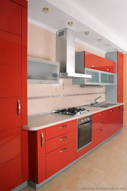 Best ideas about Red Kitchen Cabinets
. Save or Pin of Kitchens Modern Red Kitchen Cabinets Now.