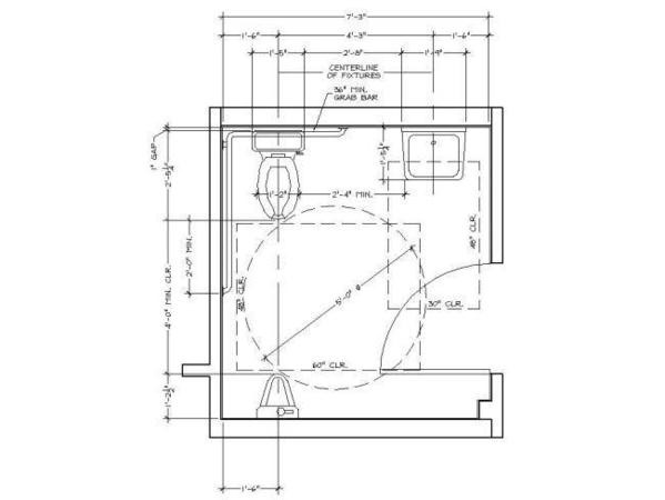 Best ideas about Residential Bathroom Code Requirements
. Save or Pin Minimum size for Single occupancy restroom Now.