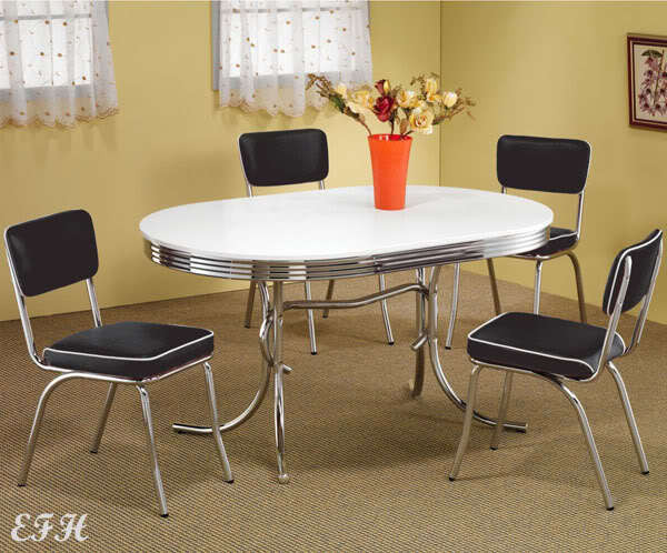Best ideas about Retro Dining Table
. Save or Pin Retro 50 s Oval Dining 5 Pes Set Chrome Kitchen Table 4 Now.