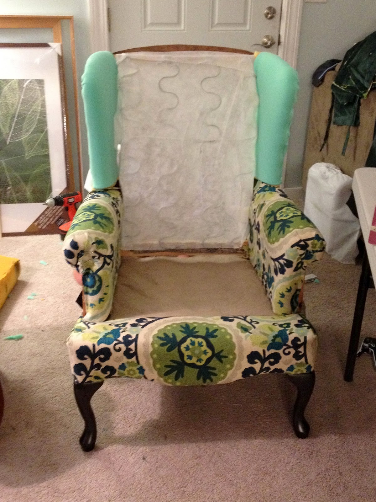 Best ideas about Reupholster Chair DIY
. Save or Pin make bake and love Re Upholstering a Wing Back Chair Now.