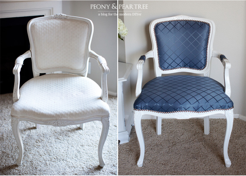 Best ideas about Reupholster Chair DIY
. Save or Pin DIY Reupholstered Craigslist Chair using CURTAINS Now.