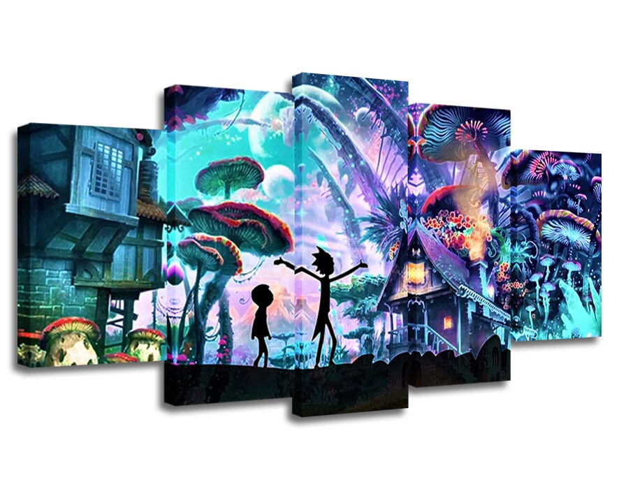 Best ideas about Rick And Morty Wall Art
. Save or Pin 5 Panels Canvas Painting rick and morty poster Wall Art Now.