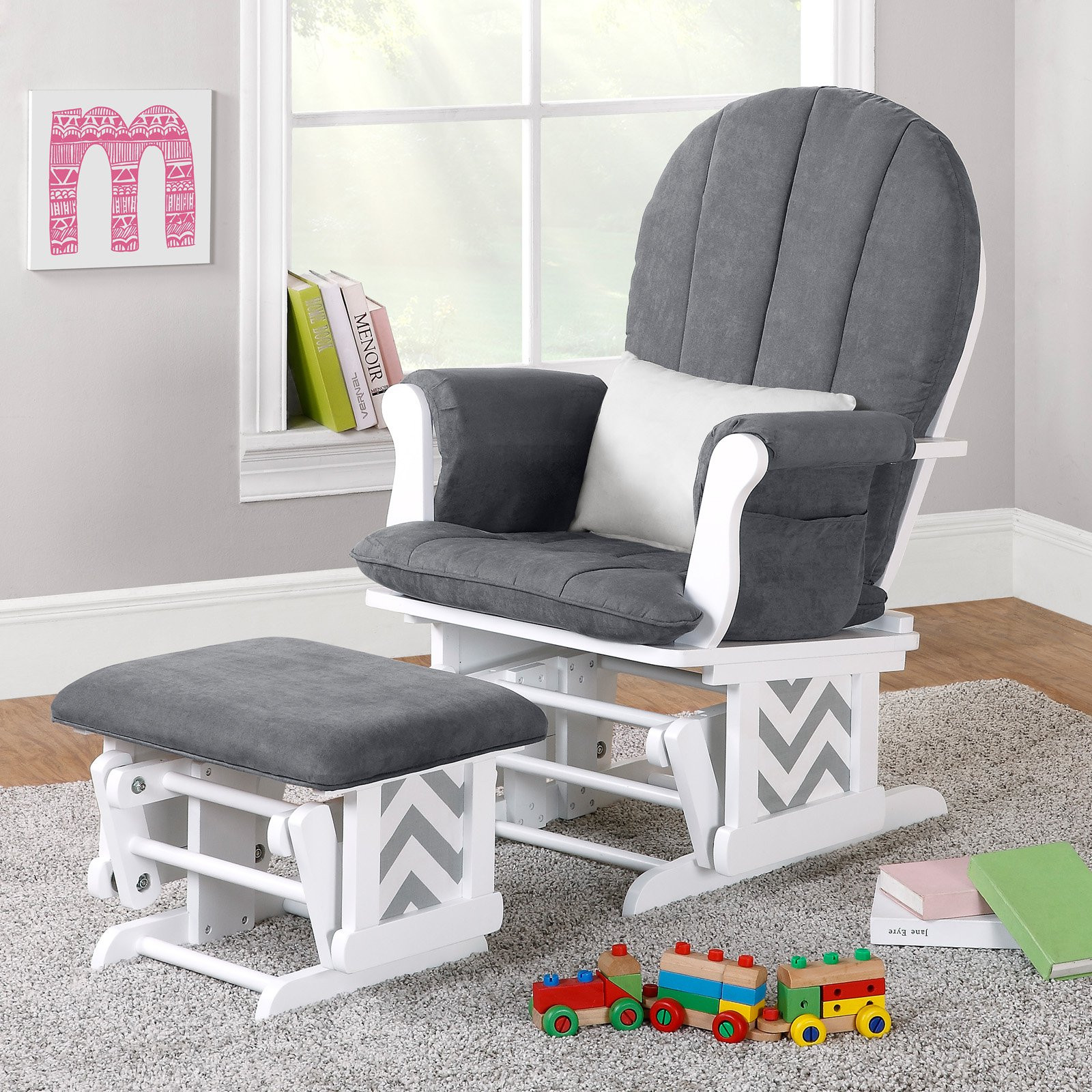 Best ideas about Rocking Chair For Babys Room
. Save or Pin Dorel Hoop Back Chevron Glider Rocker and Ottoman Set at Now.