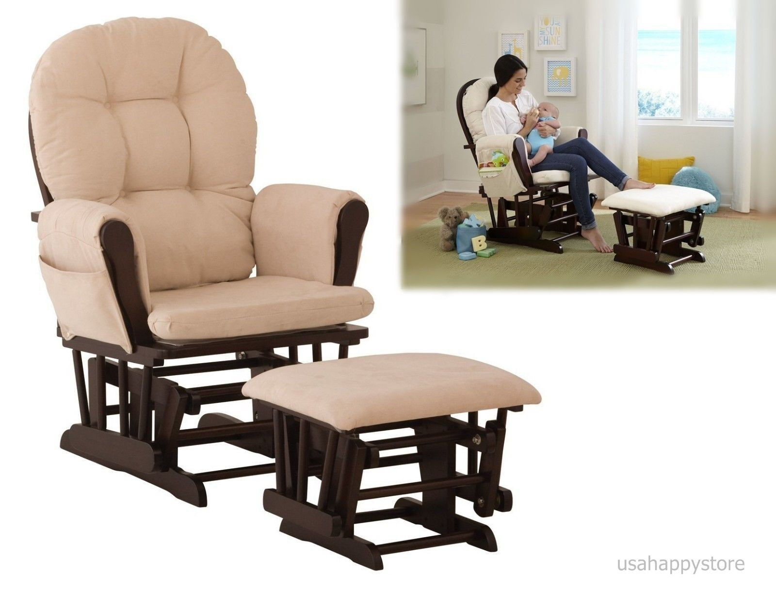 Best ideas about Rocking Chair For Babys Room
. Save or Pin Glider Rocker Rocking Chair with Ottoman Set Baby Relax Now.
