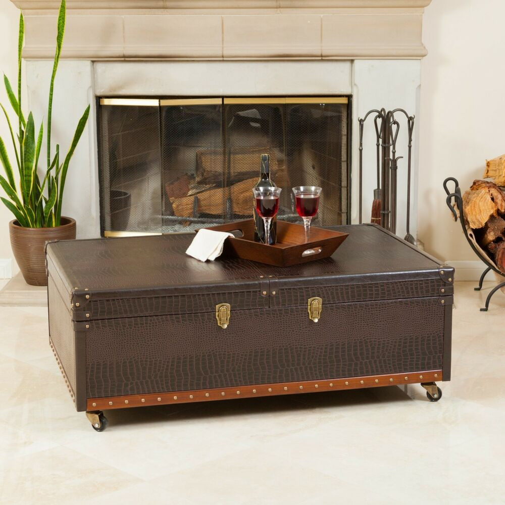 Best ideas about Rolling Coffee Table
. Save or Pin Vintage Design Rolling Storage Leather Bar Coffee Table w Now.