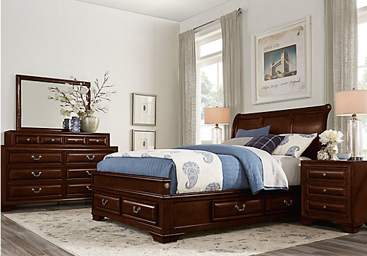Best ideas about Rooms To Go Bedroom Set
. Save or Pin Mill Valley II Cherry 5 Pc Queen Sleigh Bedroom w Storage Now.