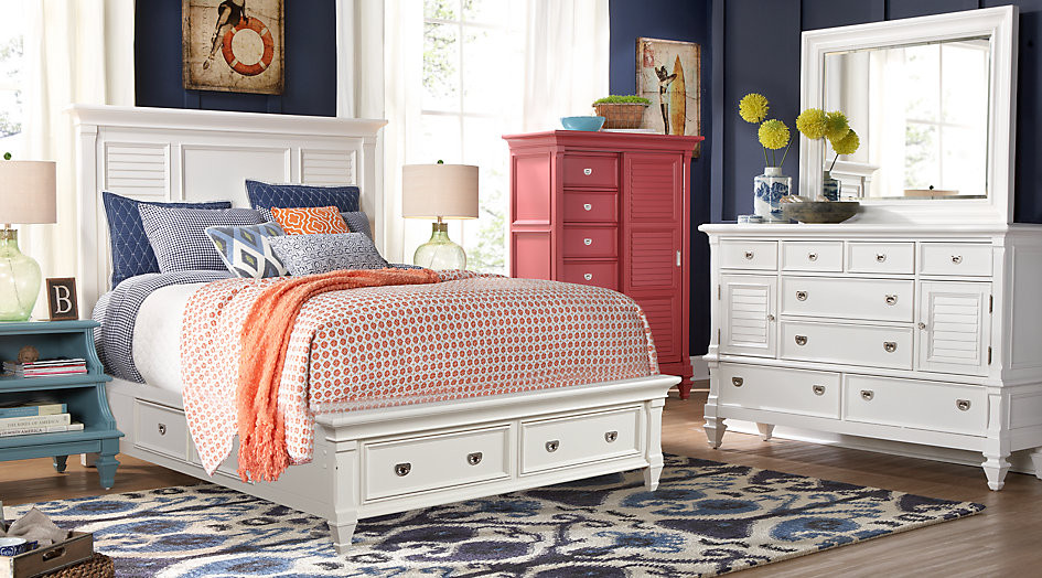 Best ideas about Rooms To Go Bedroom Set
. Save or Pin Belmar White 7 Pc King Panel Bedroom with Storage King Now.