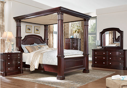 Best ideas about Rooms To Go Bedroom Set
. Save or Pin Dumont Cherry 6 Pc King Canopy Bedroom Bedroom Sets Dark Now.