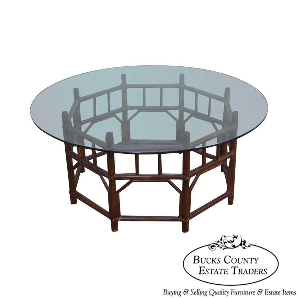 Best ideas about Round Glass Coffee Table
. Save or Pin Vintage Bamboo Rattan Base Round Glass Top Coffee Table Now.
