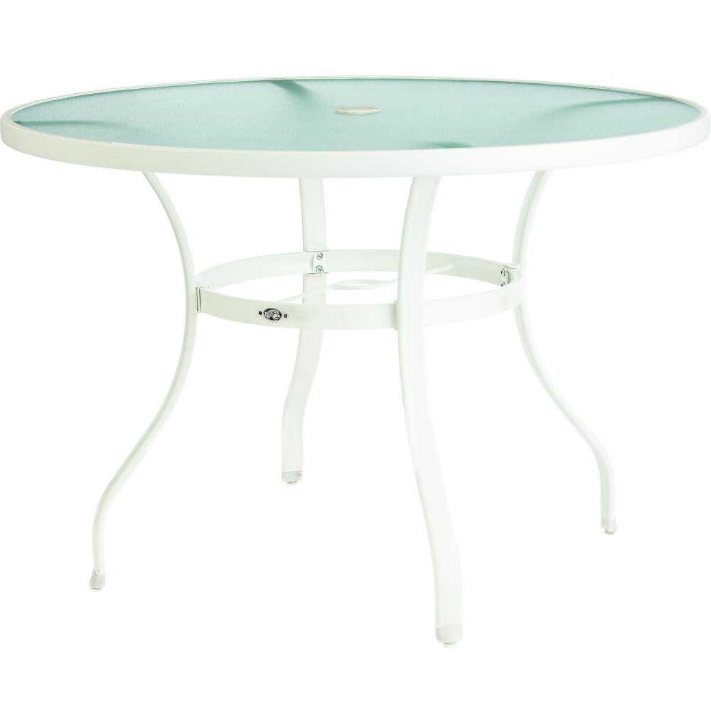Best ideas about Round Glass Patio Table
. Save or Pin Hampton Bay Mix and Match White Round Glass Outdoor Dining Now.