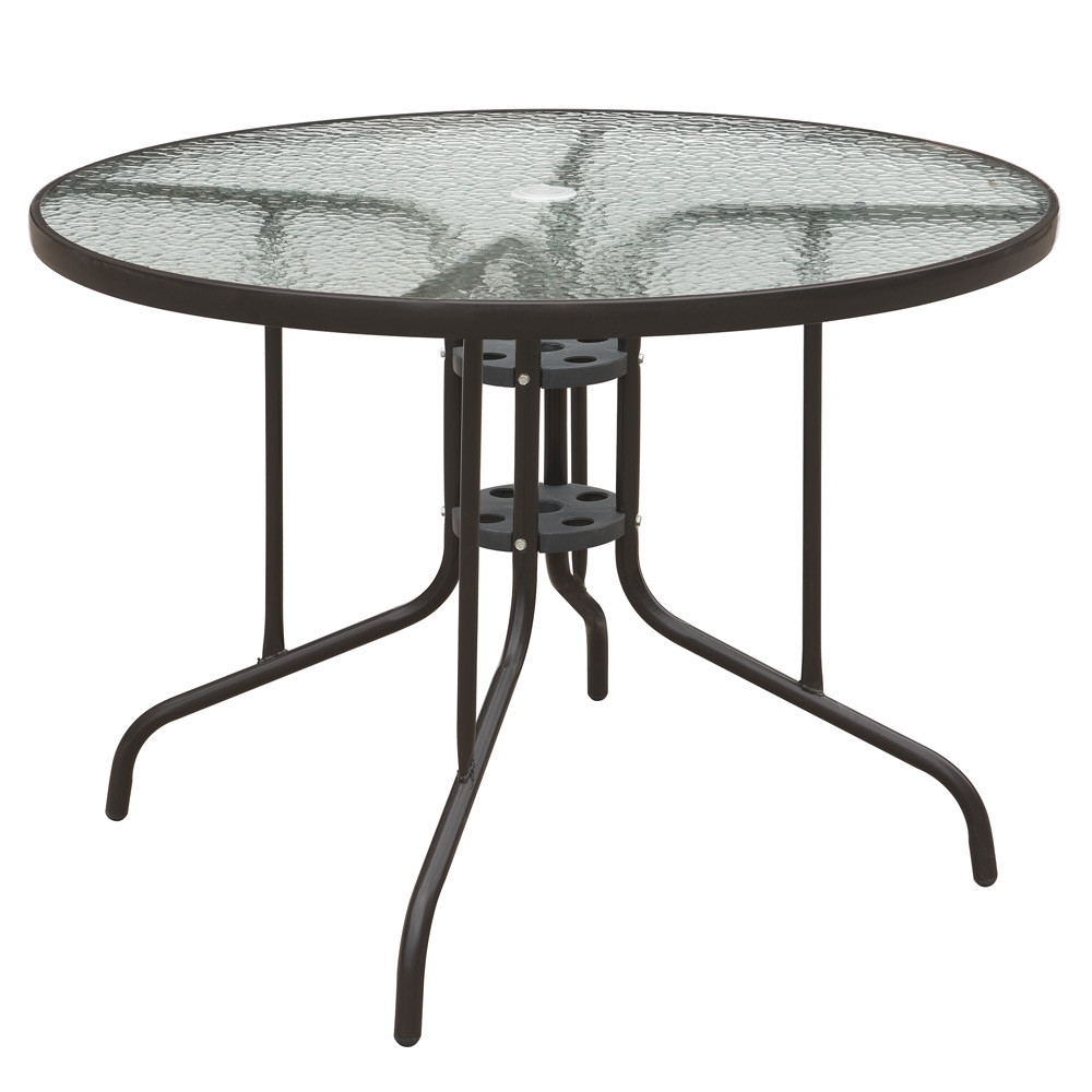 Best ideas about Round Glass Patio Table
. Save or Pin Patio Outdoor Garden Yard Round Dining Table Frosted Glass Now.