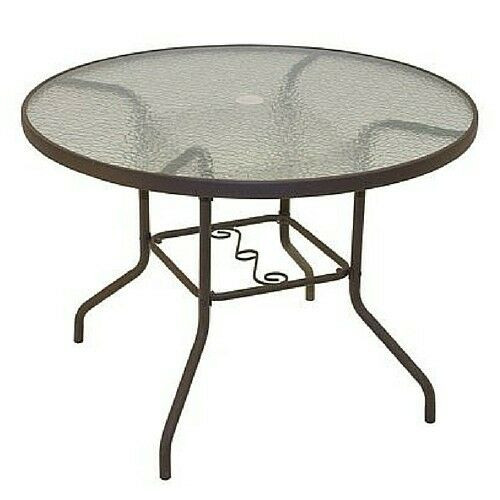 Best ideas about Round Glass Patio Table
. Save or Pin Round Patio Dining Table Glass Top Garden Outdoor Now.