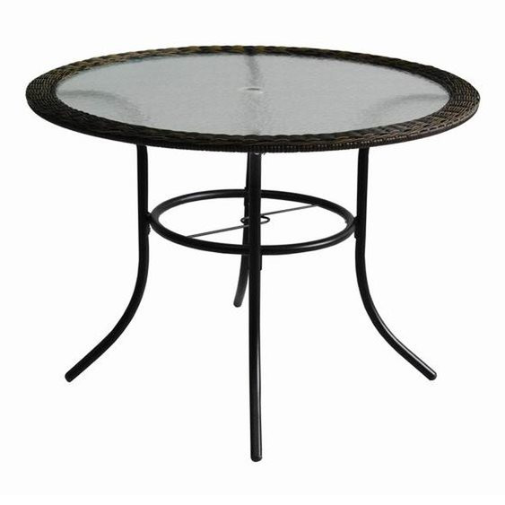 Best ideas about Round Glass Patio Table
. Save or Pin Garden Treasures Severson Round Wicker Glass Top Patio Now.