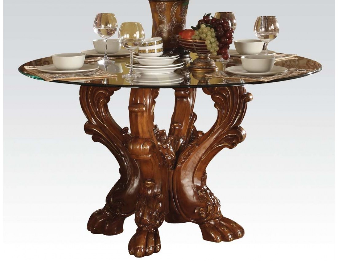 Best ideas about Round Glass Top Dining Table
. Save or Pin Dresden Formal Carved Wood 54" Round Glass Top Dining Now.
