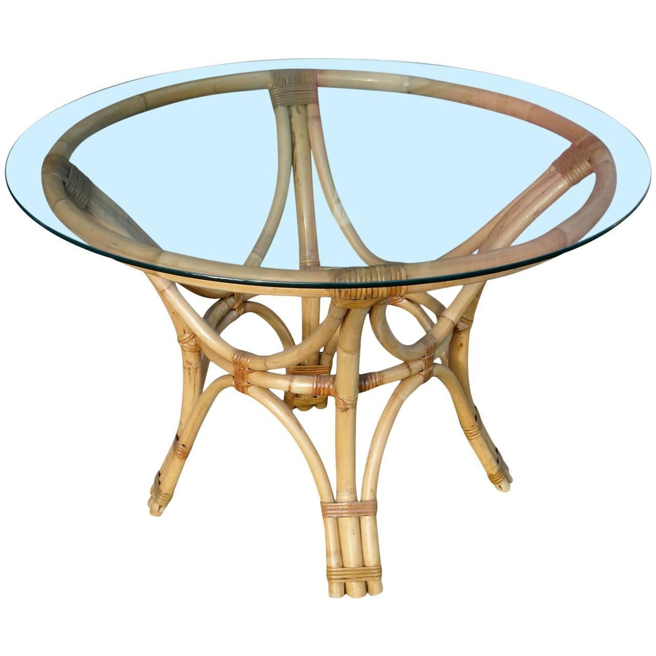 Best ideas about Round Glass Top Dining Table
. Save or Pin Rattan Bentwood Dining Table with Round Glass Top For Sale Now.