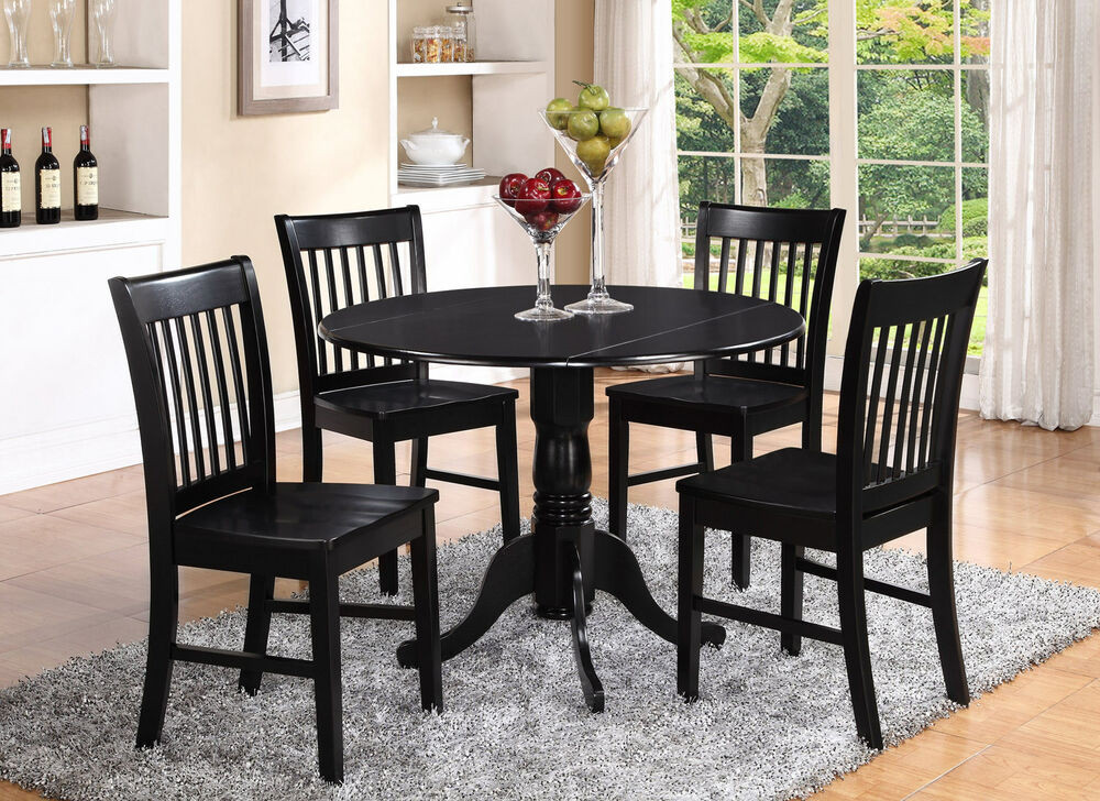 Best ideas about Round Kitchen Table And Chairs
. Save or Pin DLNO5 BLK W 5 Pieces small kitchen table set round kitchen Now.