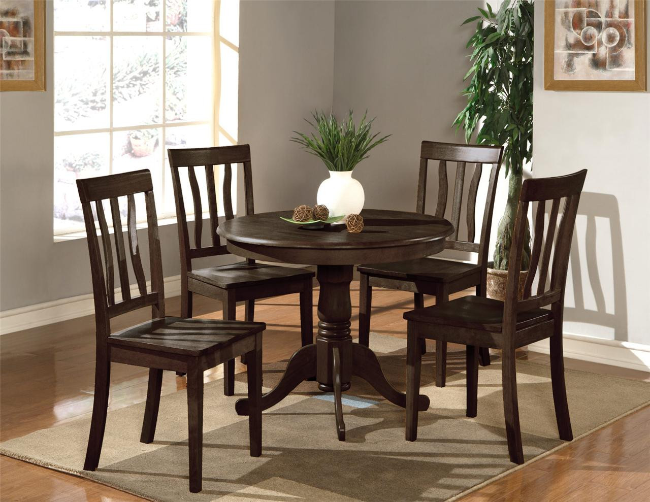 Best ideas about Round Kitchen Table And Chairs
. Save or Pin 5 PC ROUND TABLE DINETTE KITCHEN TABLE & 4 WOOD OR PADDED Now.