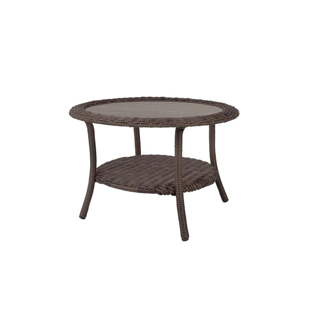 Best ideas about Round Outdoor Coffee Table
. Save or Pin Hampton Bay Cambridge Grey Round Resin Wicker Outdoor Now.